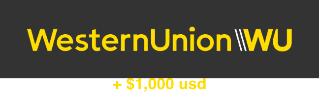 Western Union Transfer $1,000