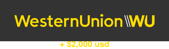 Western Union Transfer $2,000